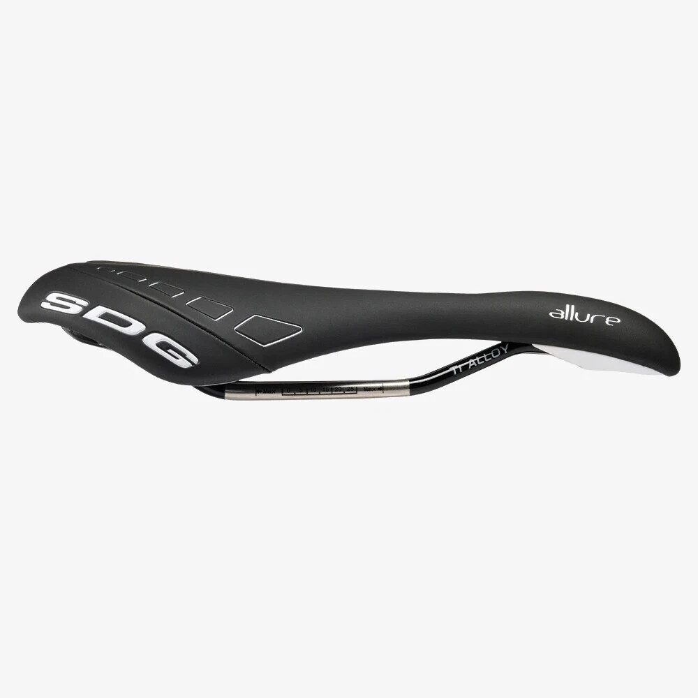 SDG Allure 265x143mm Ti-Alloy Road Bike MTB Bicycle Saddle Black/White