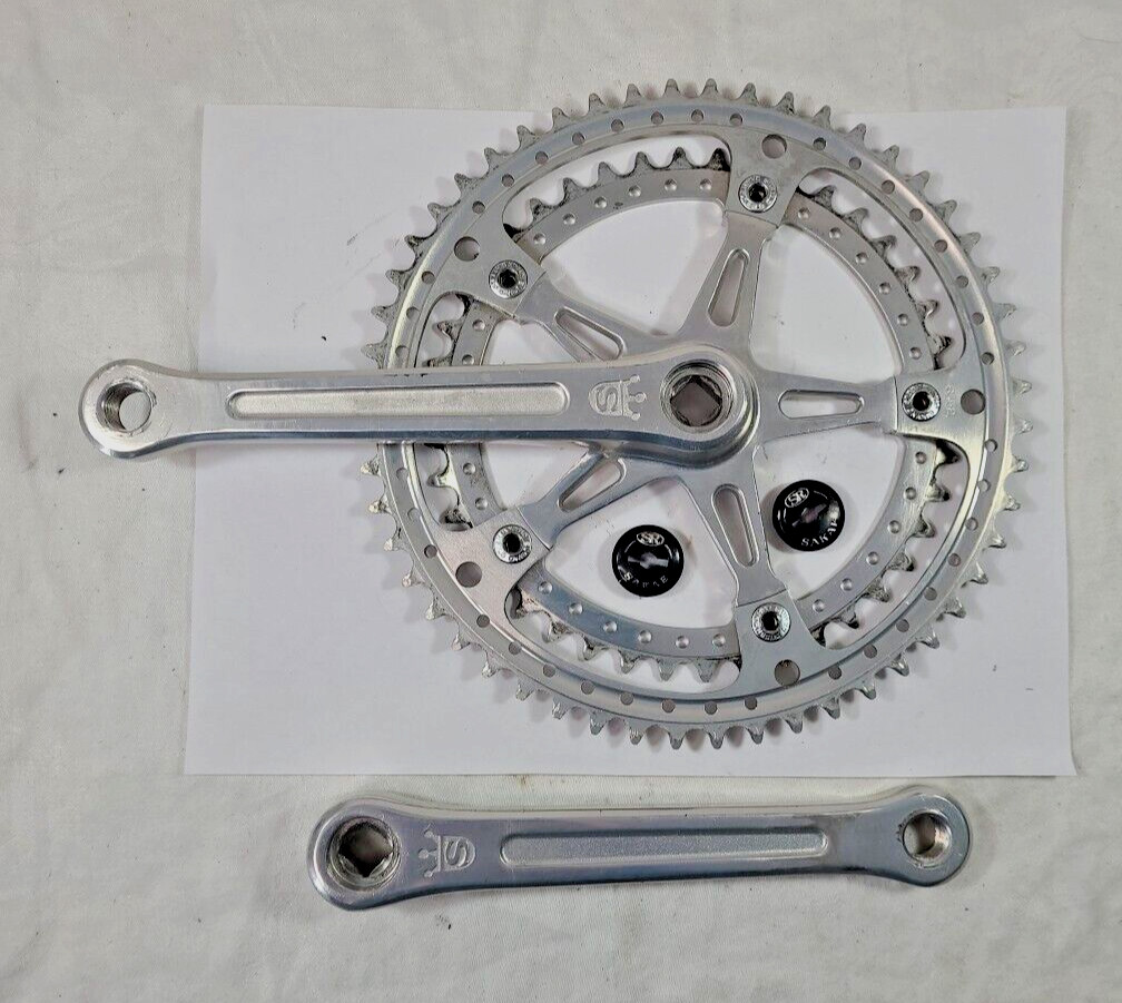RARE Sakae Mighty Crankset 144 BCD / 171mm + Caps / 52-42t- NICE! / #170