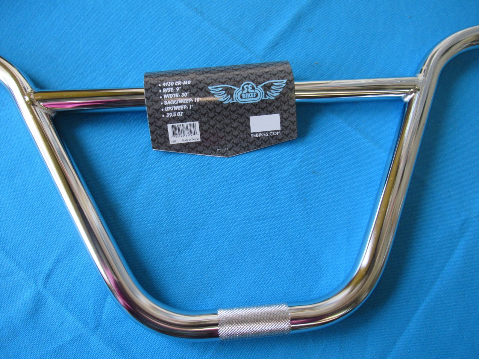 SE Racing BMX Bicycle Power Wing Handlebar in Chrome – New