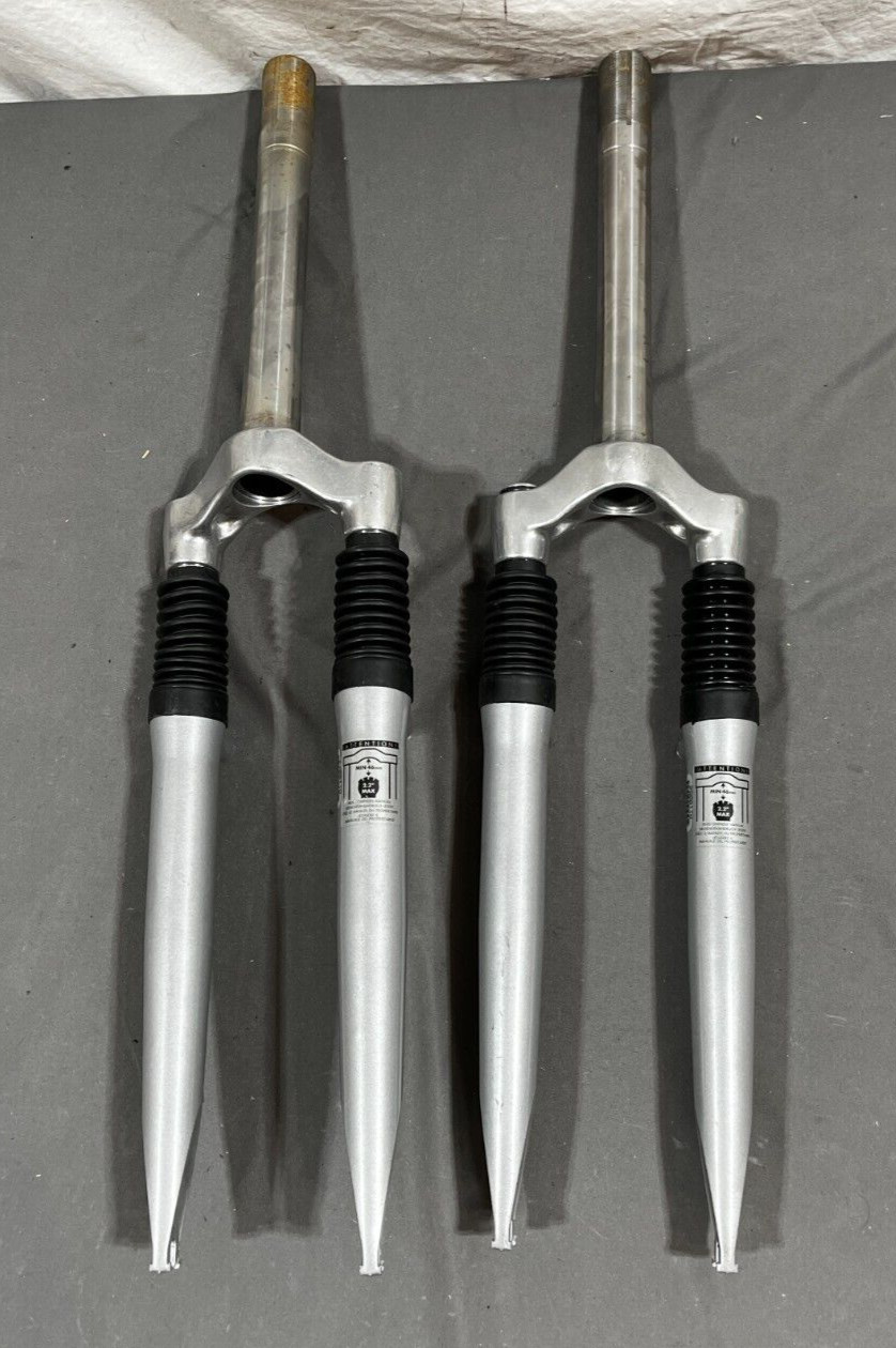 (2) Vintage Rockshox Quadra 10 Suspension Forks 255mm 1-1/4″ Threaded Steerers