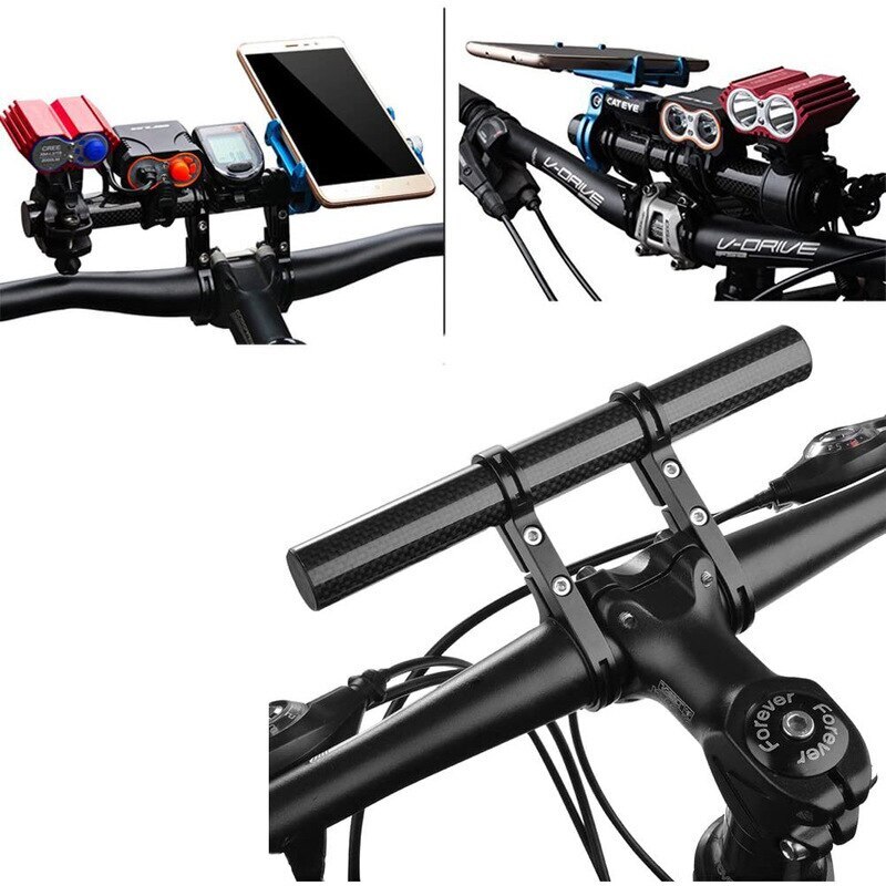 10/20/30cm Bicycle Handlebar Extended Bracket Bike Headlight Mount Bar Holder
