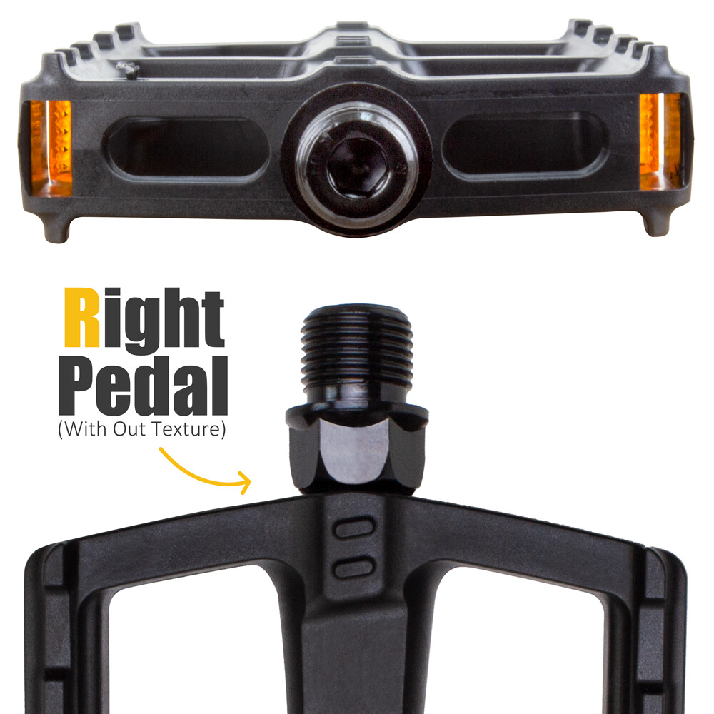 BV Bicycle Universal Bike Pedals 9/16″ Urban Boron Steel Non-Slip Ball Bearing