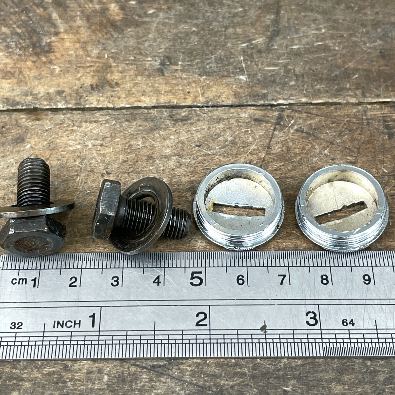 Vintage Nervar Dust Caps Set Crank Arm Bolts Lot 2 France Plastic A2