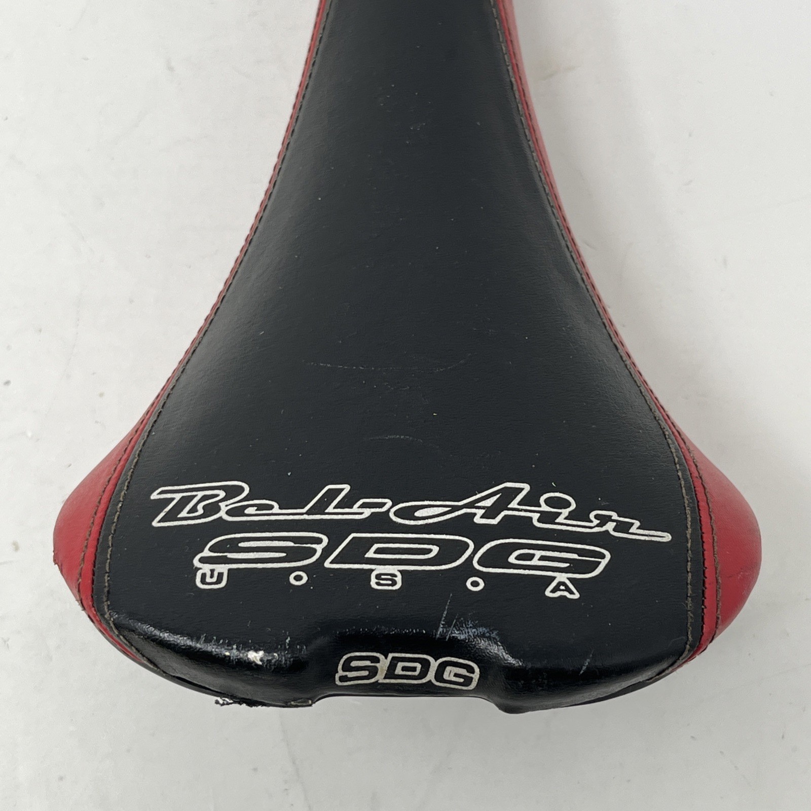 Vintage SDG Bel Air Bike Seat Saddle BMX Mountain Bike MTB Black Red