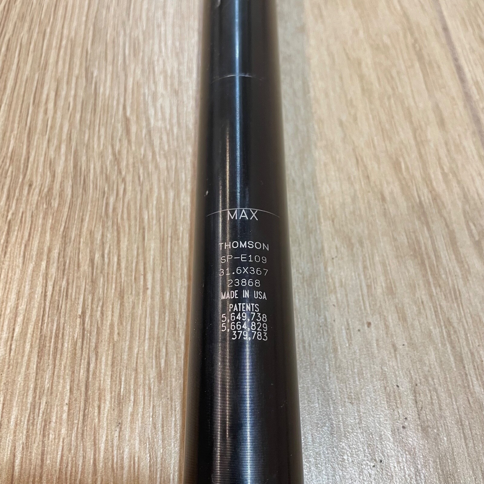 Thomson Elite 31.6 x 367mm Seatpost Black MTB Post SP E109