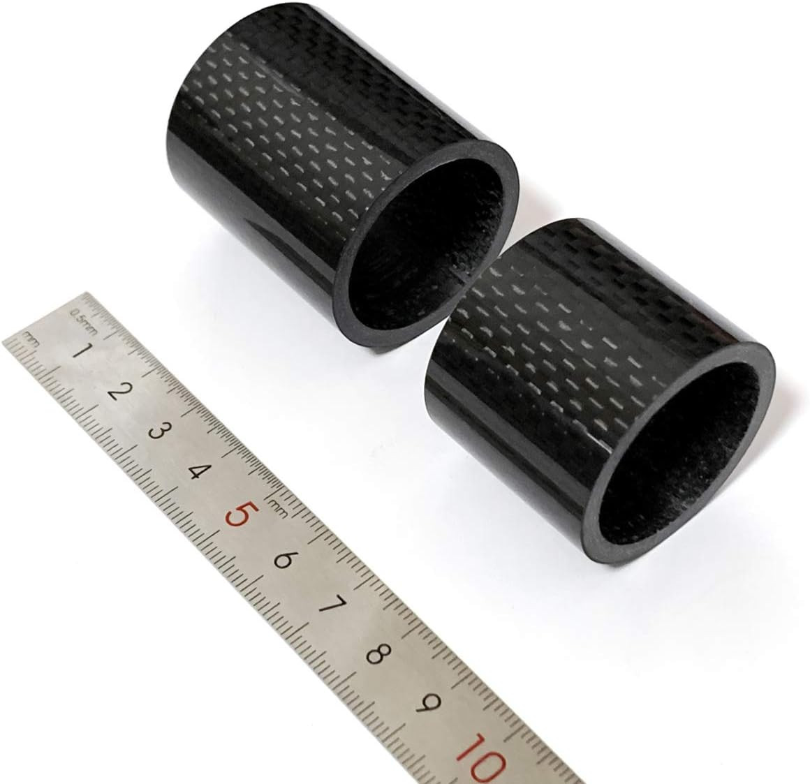 Bike Carbon Fiber Headset Spacer Set, 1-1/8 Inch, 30mm/40mm for Bicycles