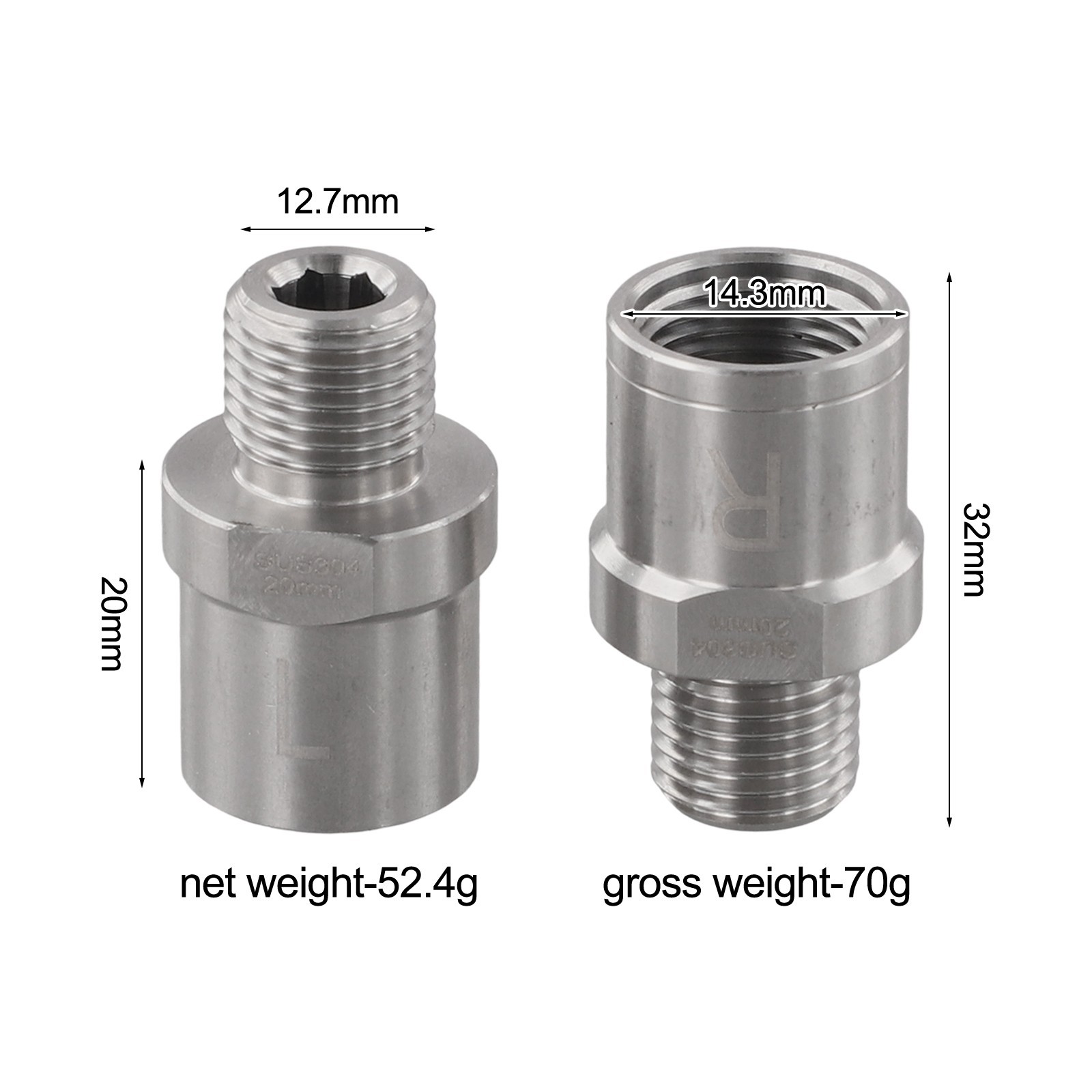 Stainless Steel Adaptors Designed Specifically for Standard Bike Crank Sizes