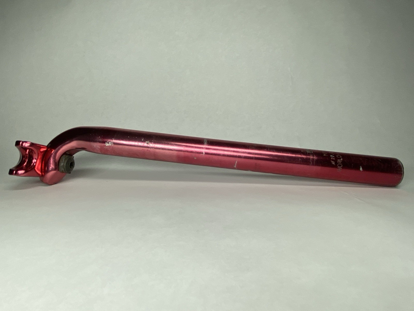 Vintage Barracuda Kalloy 27.2mm Seatpost Red Anodized Single Bolt MTB 350mm