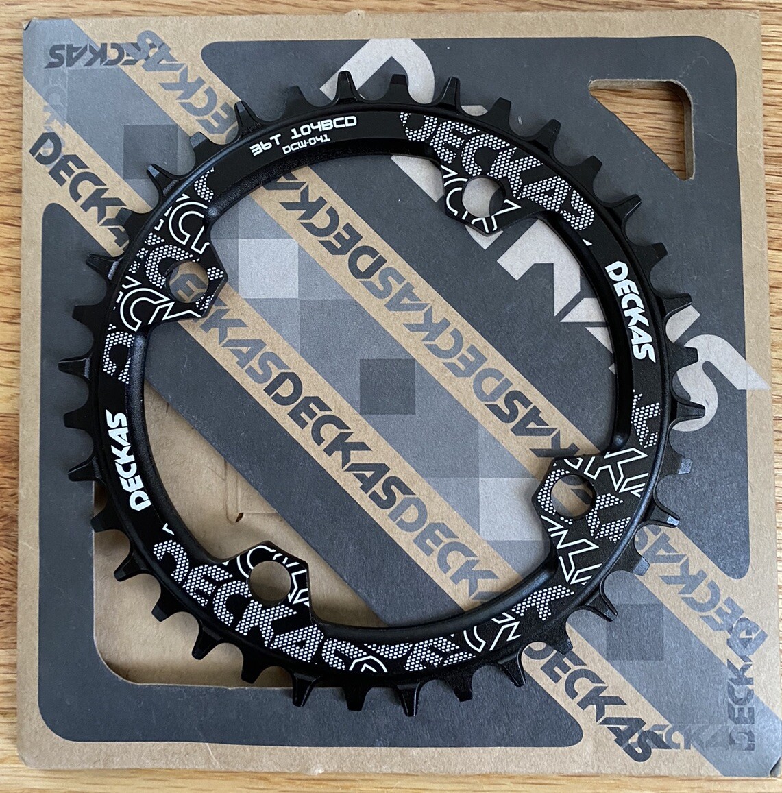 DECKAS 104bcd MTB Round Chainring 36T Bike Black Chainwheel – SHIPS FROM USA!
