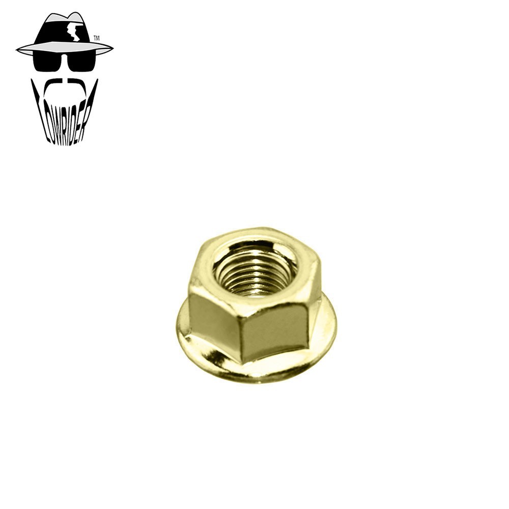 ORIGINAL LOWRIDER Bicycle Flange Axle Nut 3/8 x 24T Gold Coaster Bike Wheel Hub.