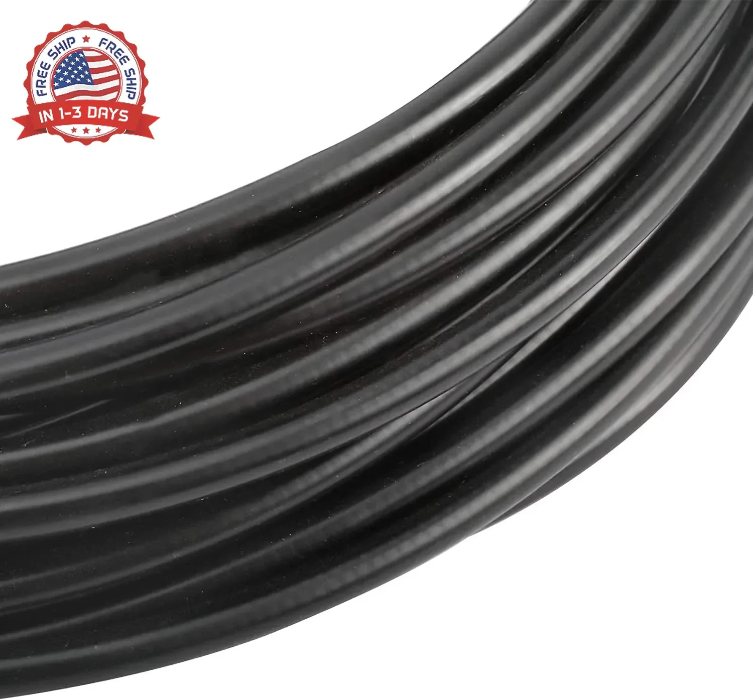 YaeMarine 5mm X 50ft Bicycle/Bike Lined Brake Cable Housing with 30Pcs Cable End