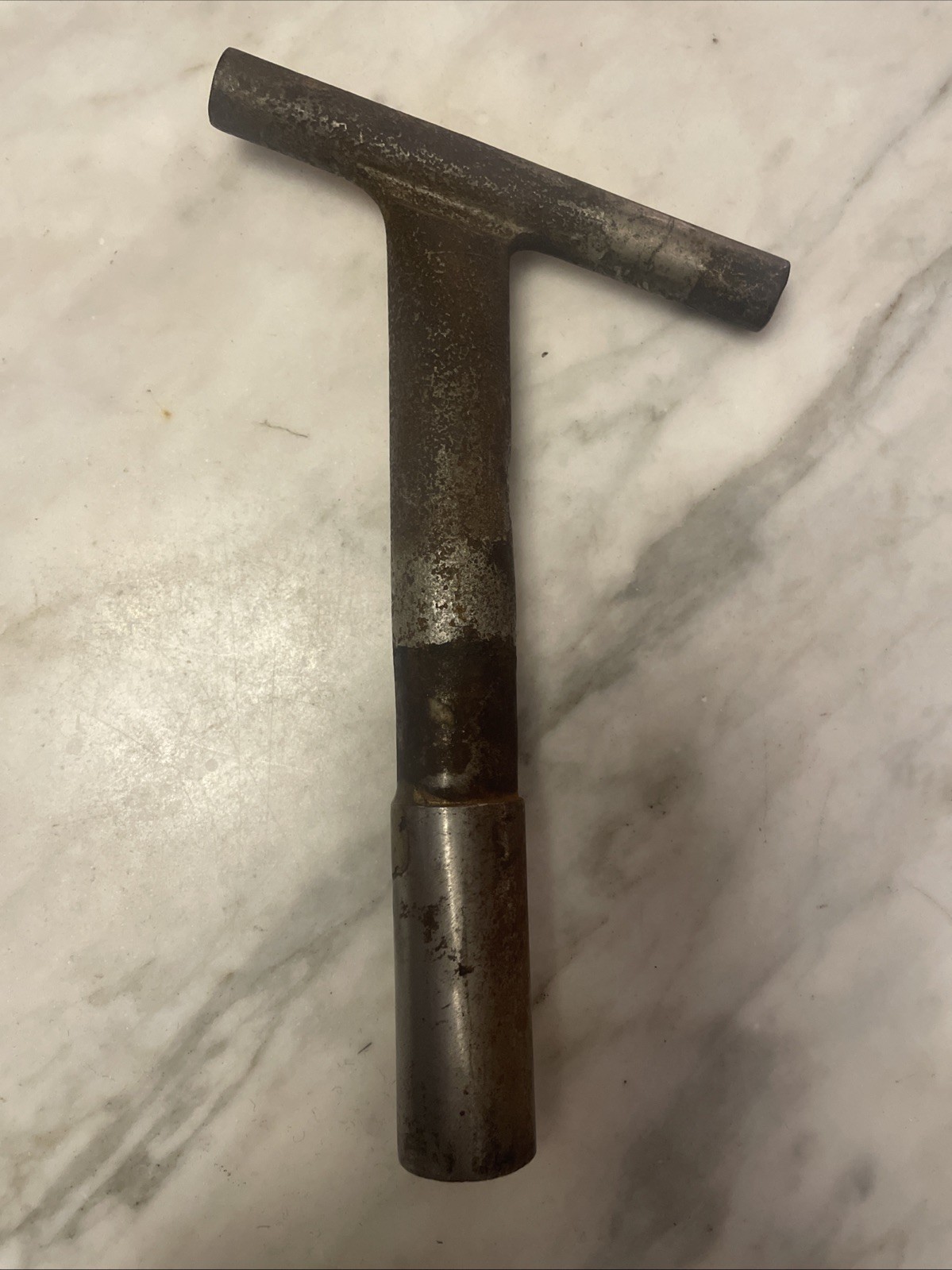 Vintage Used «LUCKY 7» Seatpost • 26.4mm • Cut. Made in England. (NJ)