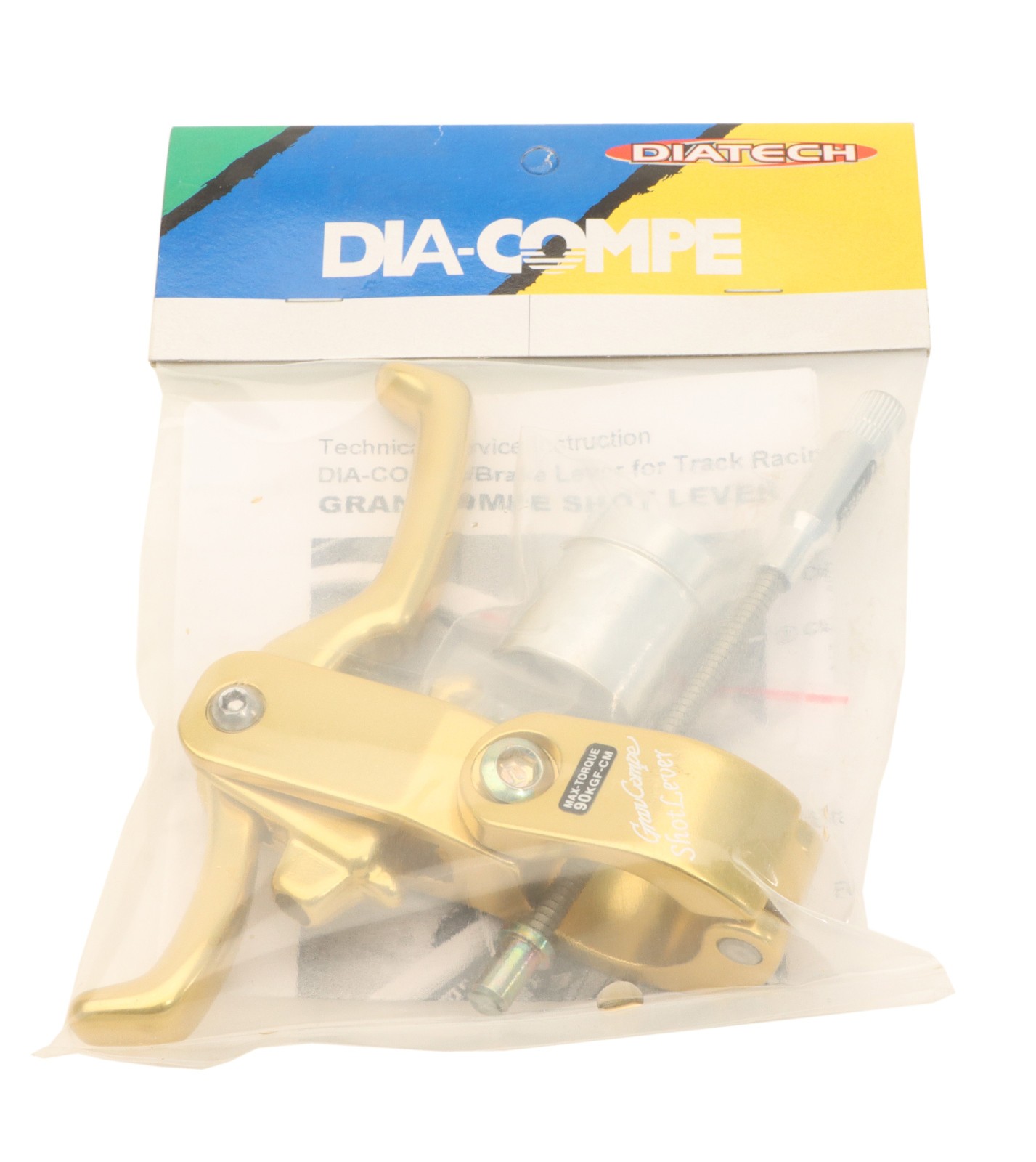 Dia-Compe Gran Compe Shot Lever 25.4mm & 22.2mm Clamp Gold Dual Pull NEW NOS