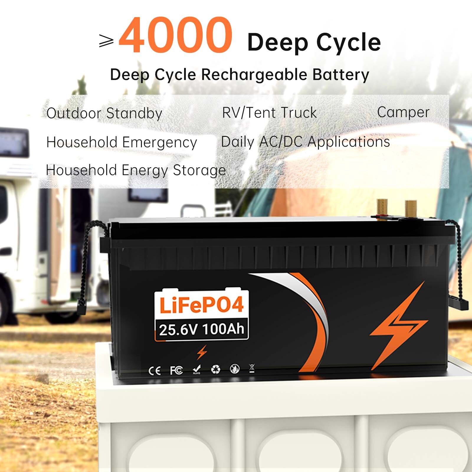 UPP 12V 24V 100Ah 300Ah LiFePO4 Battery Lthium for RV Marine Solar Home Energy