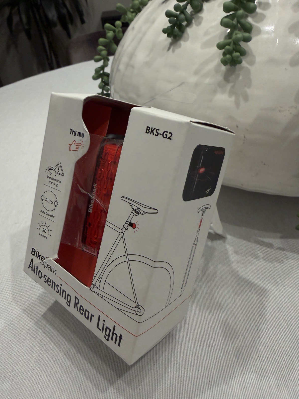 BikeSpart Auto-Sensing Rear Light BKS-G2 -Super Bright LED Bike Tail Light – New