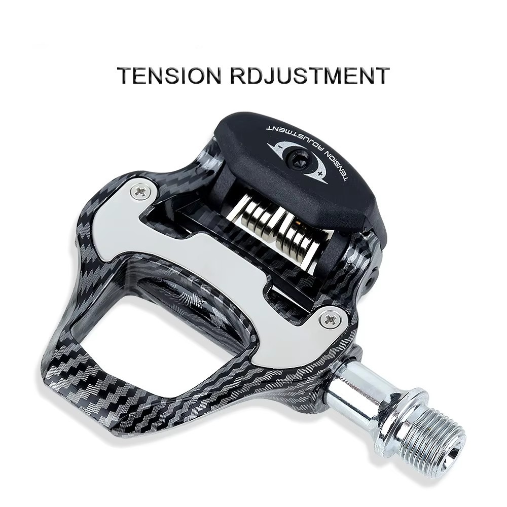 Bike Pedal Carbon Fiber Ultra Light Bearings Pedal For SPD Keo Self-Locking Peda