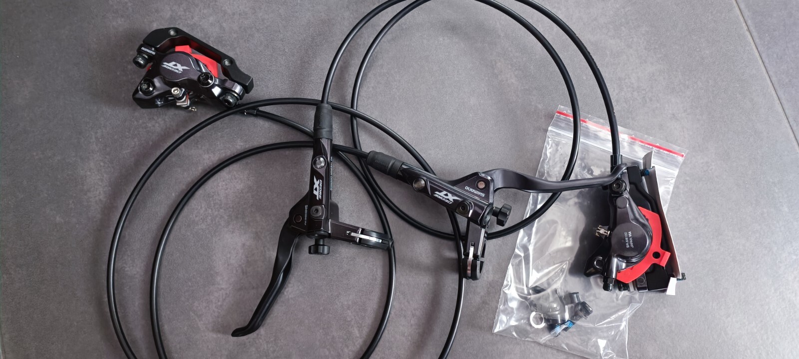 Shimano disc brake set XT hydraulic front and rear BL-T8100 BR-M8100 900 1500mm