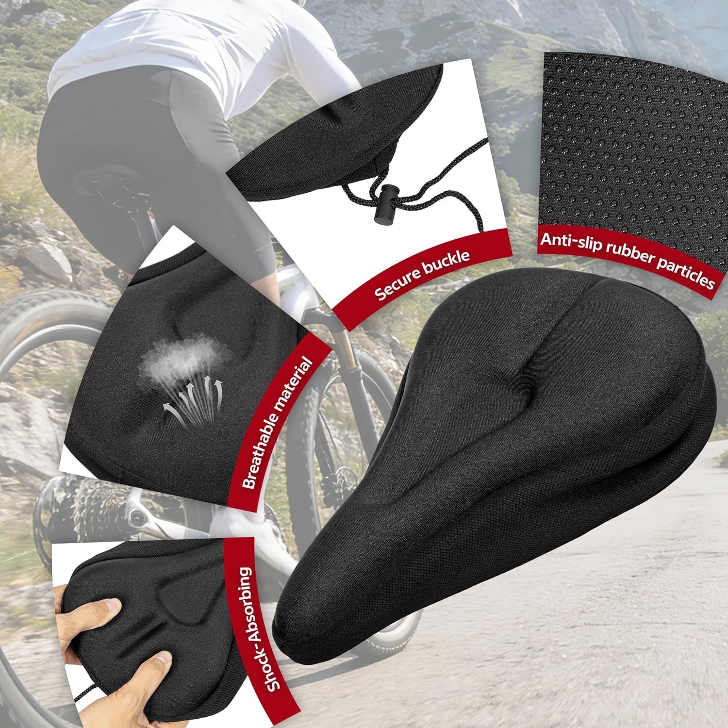 Breathable Anti-Slip Bike Seat Cover – Perfect for Indoor & Outdoor Cycling