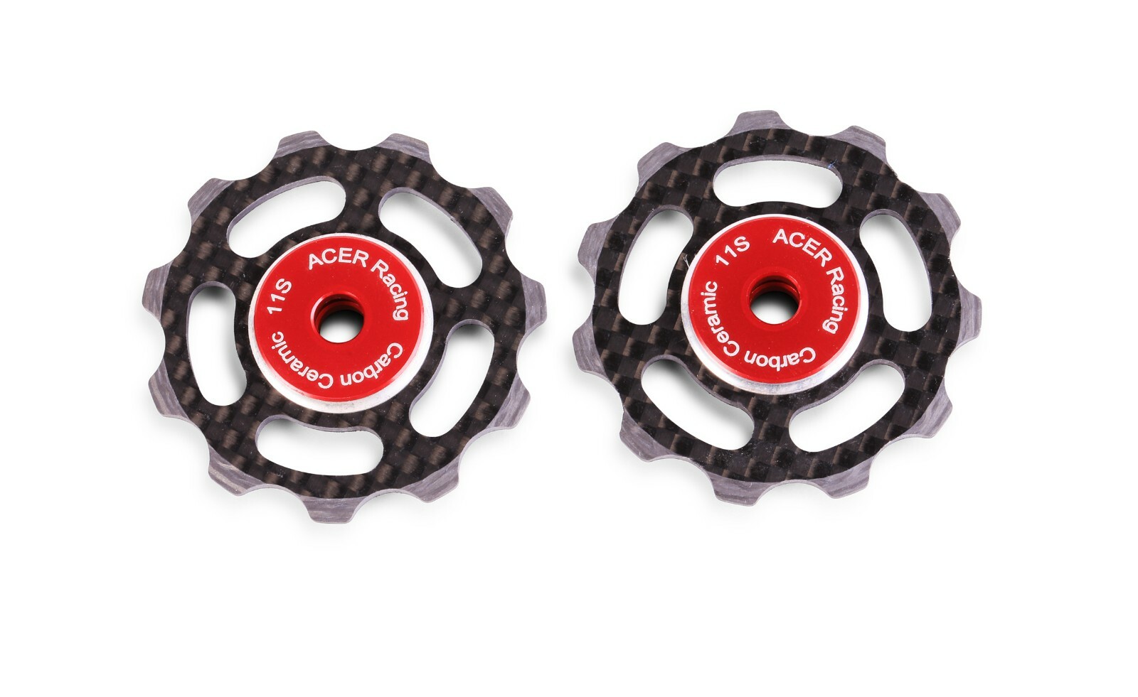 Carbon Fiber Jockey Wheels with Ceramic Bearings for Shimano & SRAM 6.5g 11speed