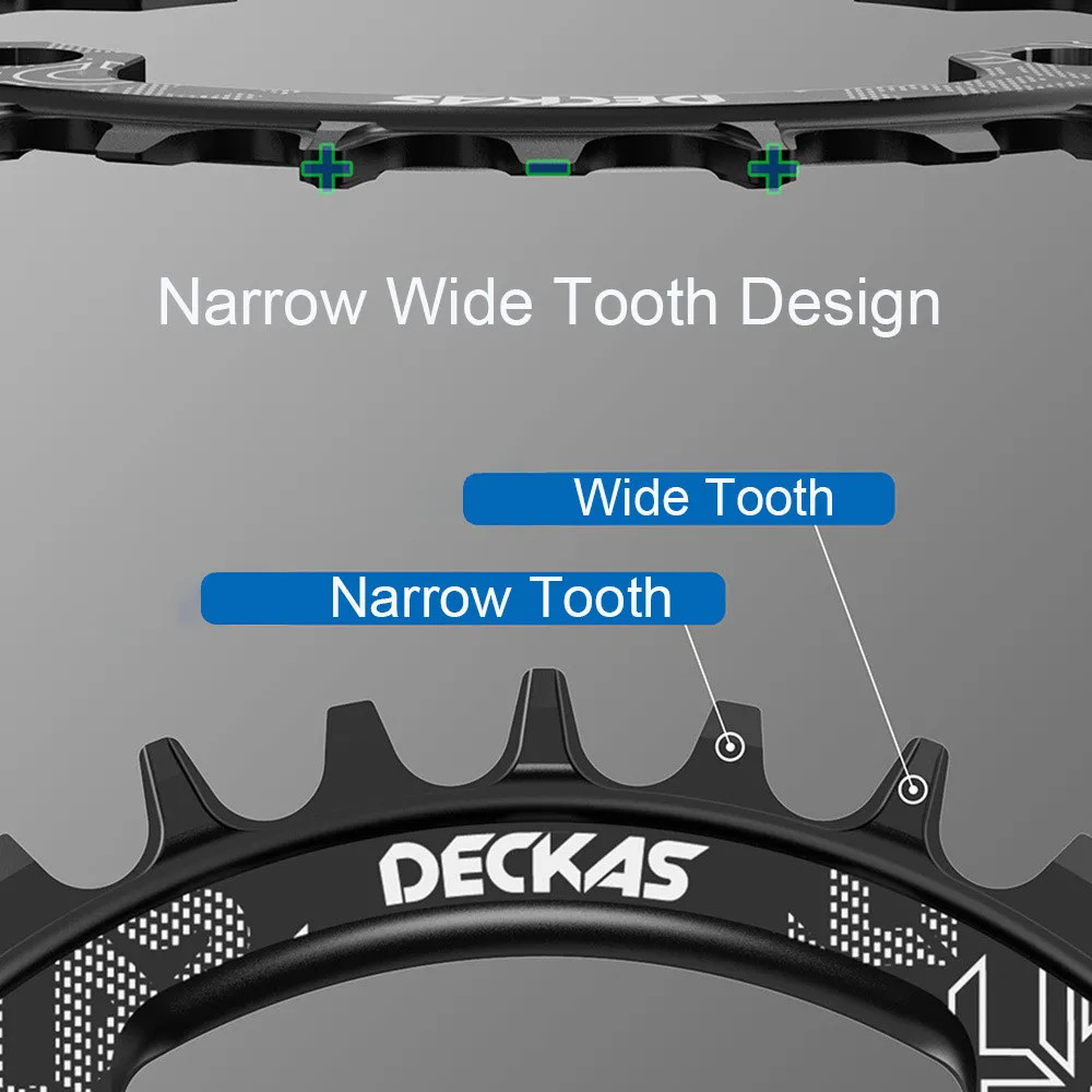 DECKAS 104BCD Oval Round Narrow Wide Chainring 32T-38T MTB Crankset