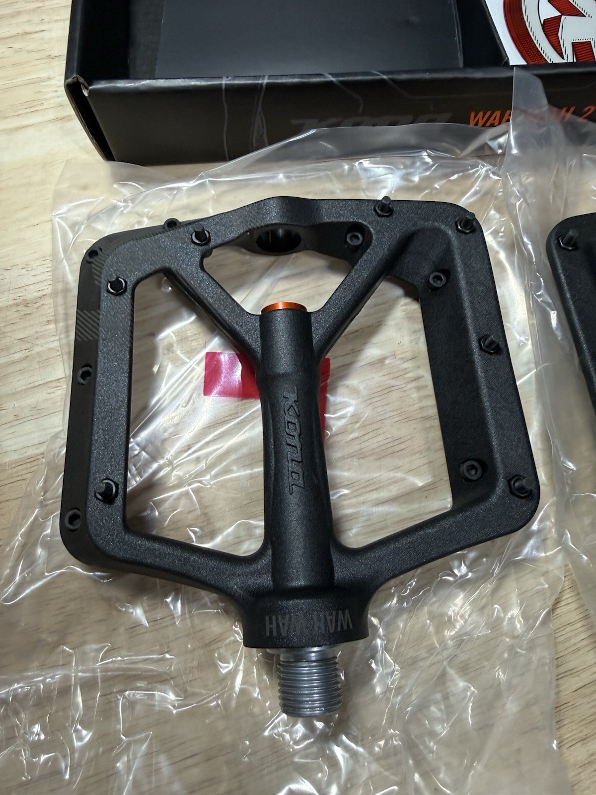 Kona Wah Wah 2 Composite MTB BMX Bike Pedals Black Large New Pair
