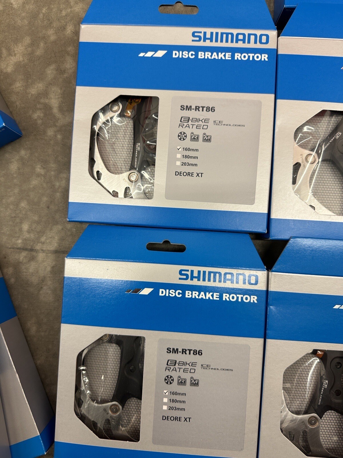 One (1) New Shimano Deore XT SM-RT86 Ice-Tec 6 Bolt Rotor 160mm, NIB