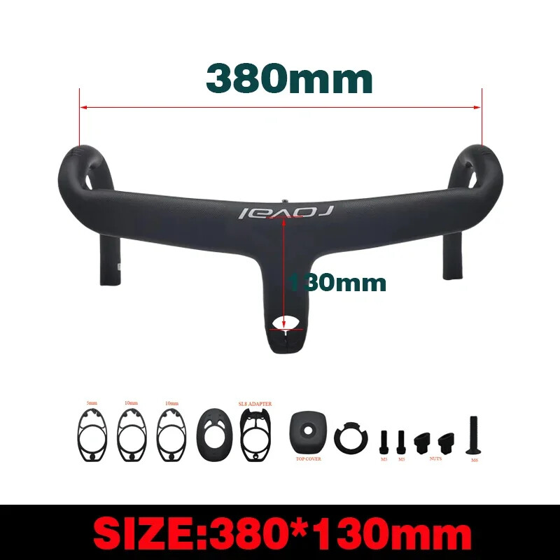 Carbon Fiber Internal Cable Routing Road Bicycle Handlebar Cockpit Di2 Drop Bar