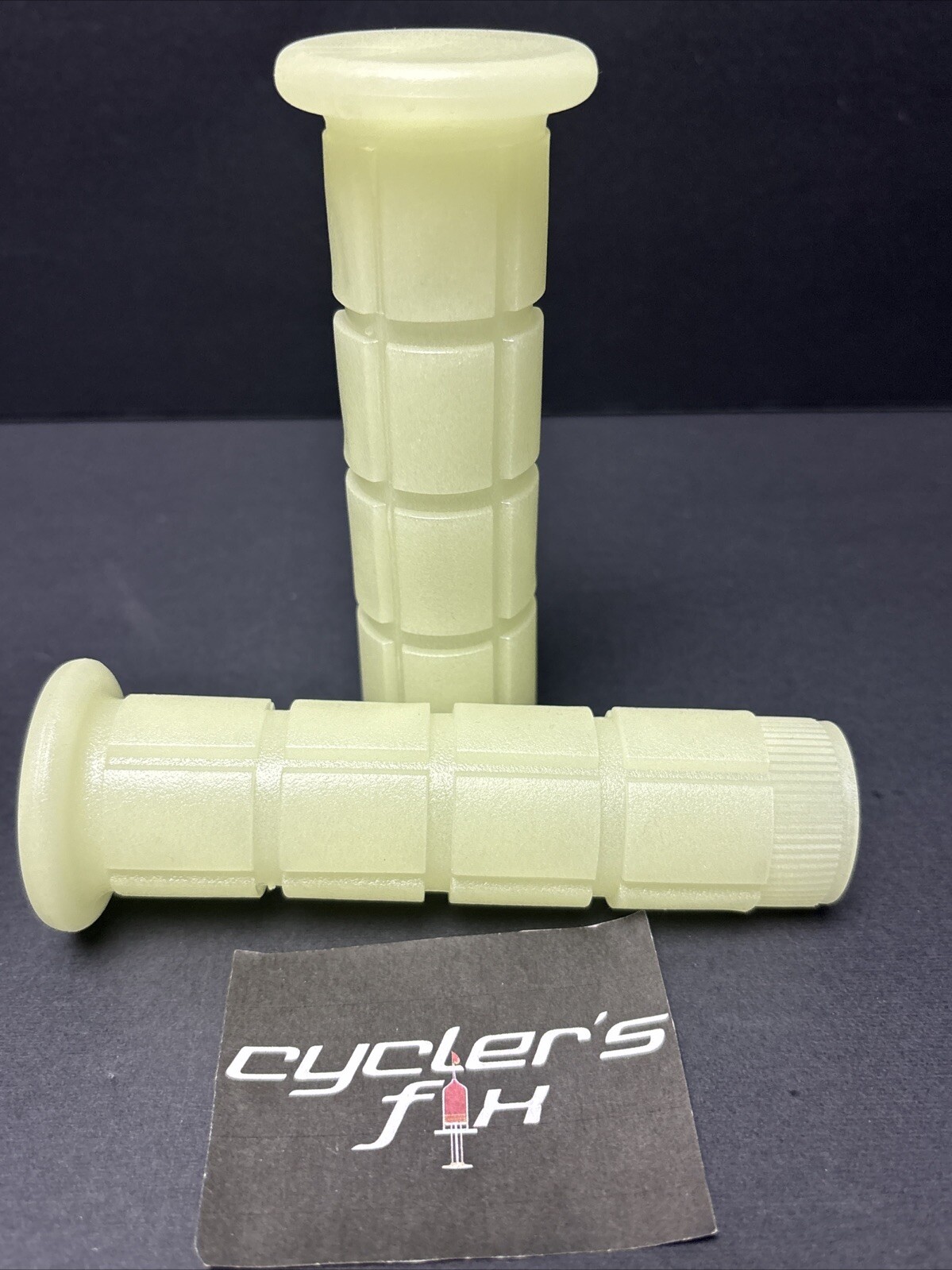 Clear Cloudy Oury Style Bike Bicycle Handle Bar Grips Kids Bmx Schwinn Cruiser