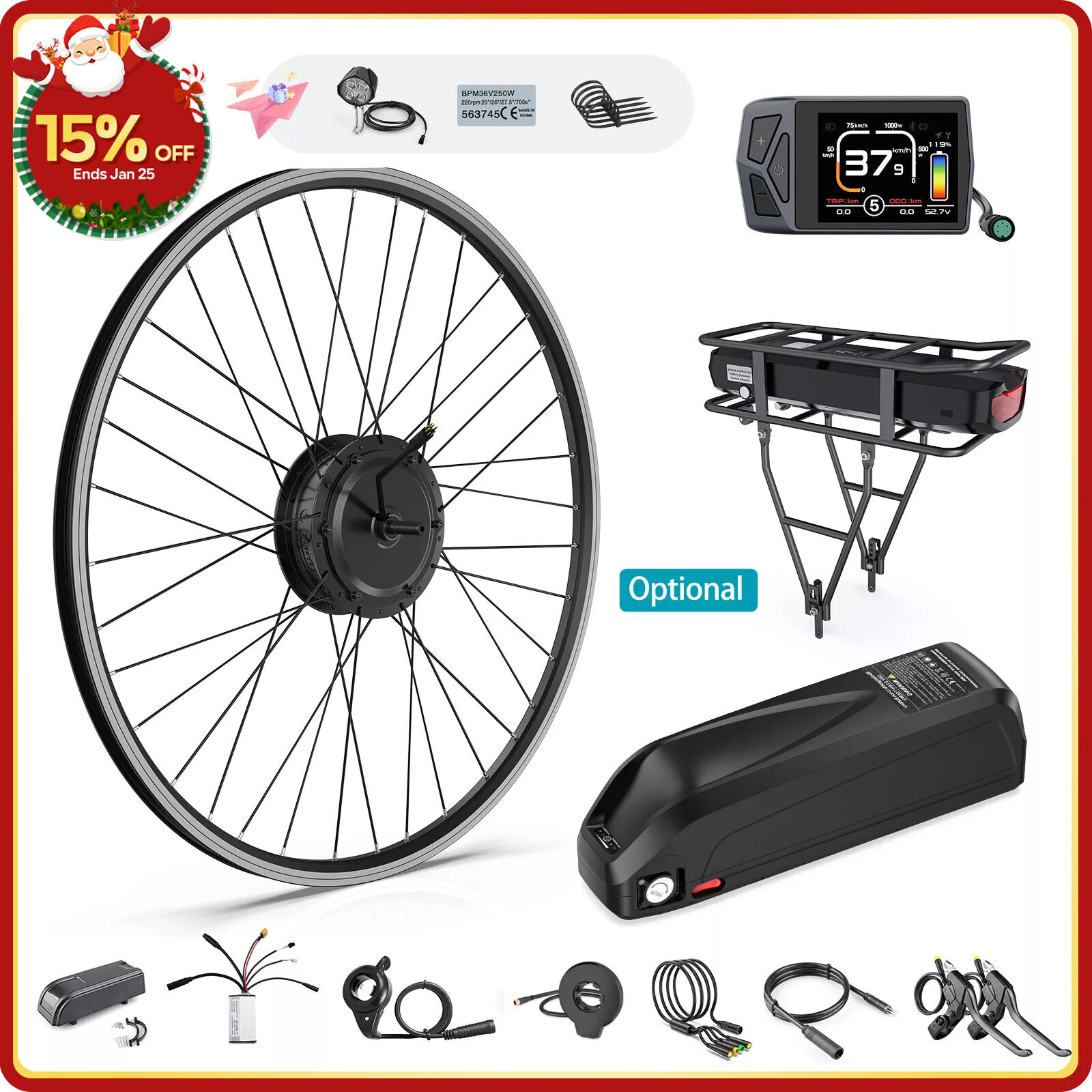 Bafang 48V 500W Electric Bike 20″26″ 700C Front Motor with Wheel Conversion Kits