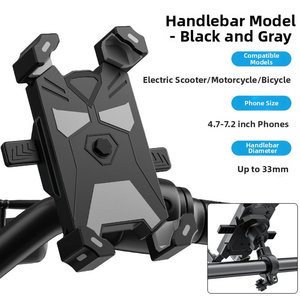 Shock Resistant Bicycle Phone Holder for Smartphones – Black Red Blue Grey