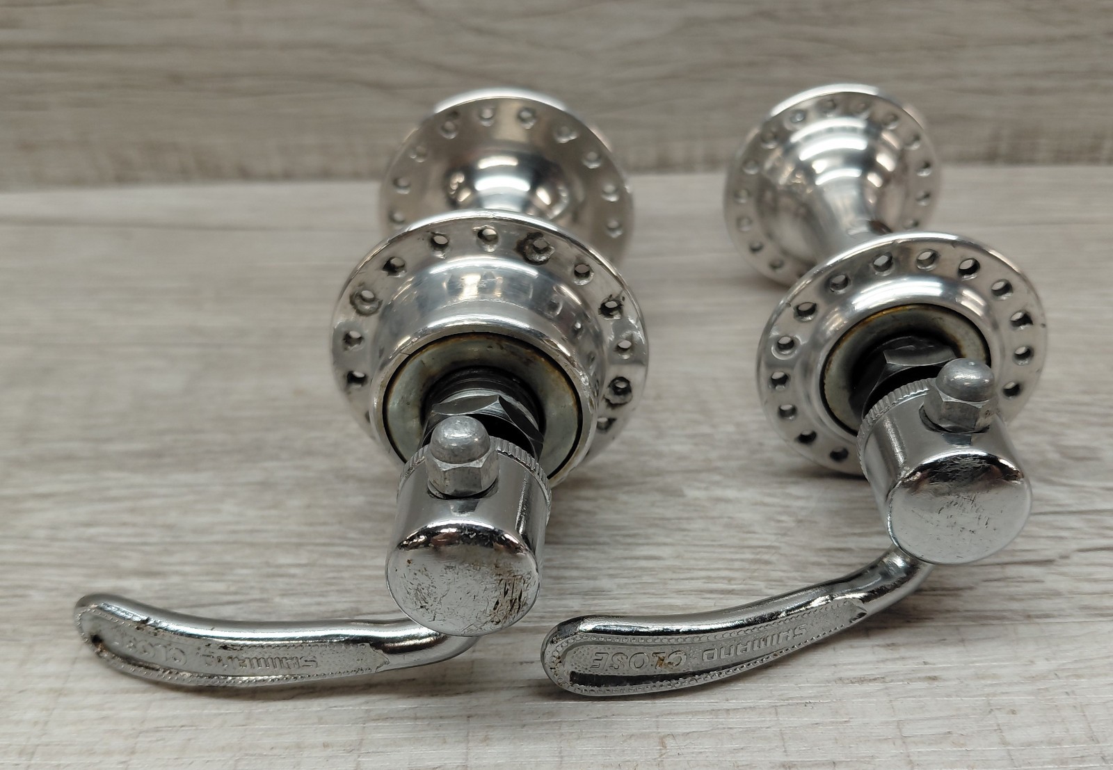 Vintage 70’s Shimano 600 Hub Set 36H 100/125 mm with Skewers