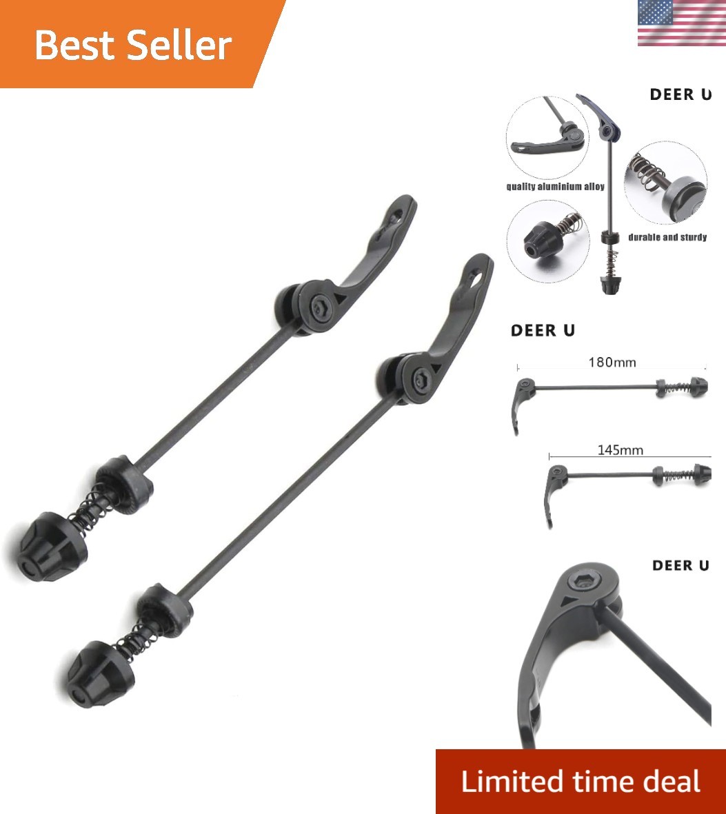 Steel & Aluminum Alloy Quick Release Skewers for 20″ to 28″ Bikes – 2 Count