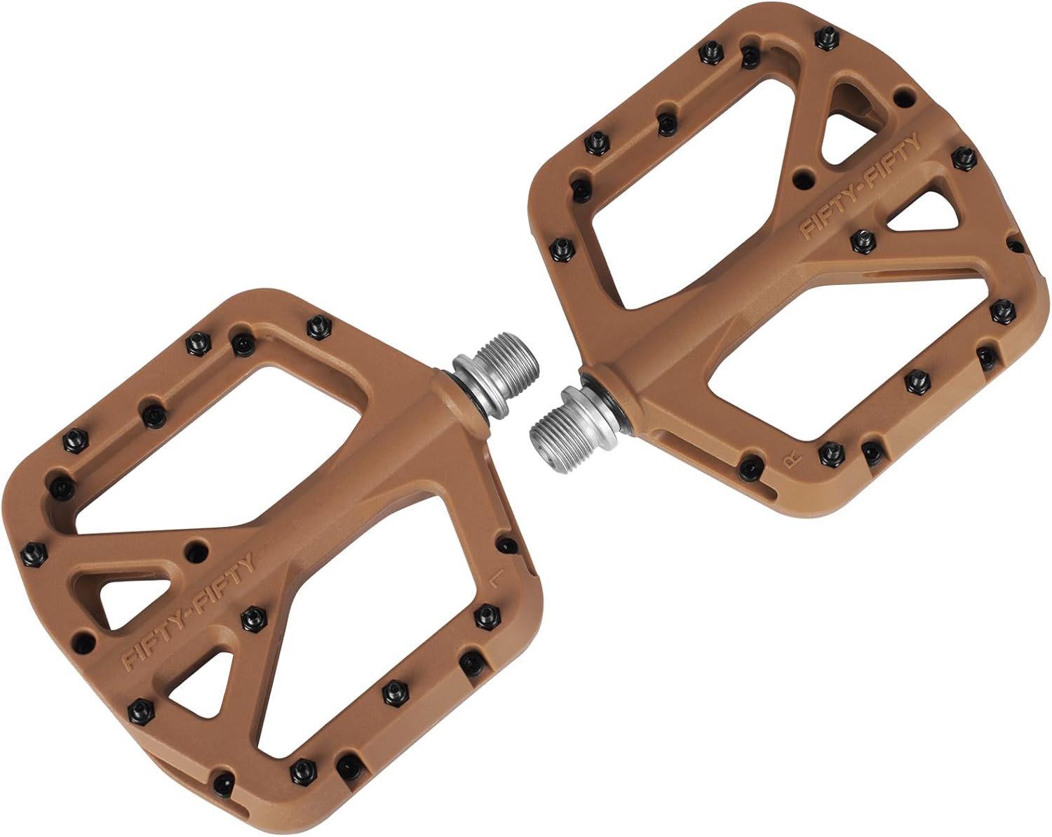 FIFTY-FIFTY Mountain Bike Pedals, Non-Slip MTB Nylon Composite, 9/16″ Bicycle Pe