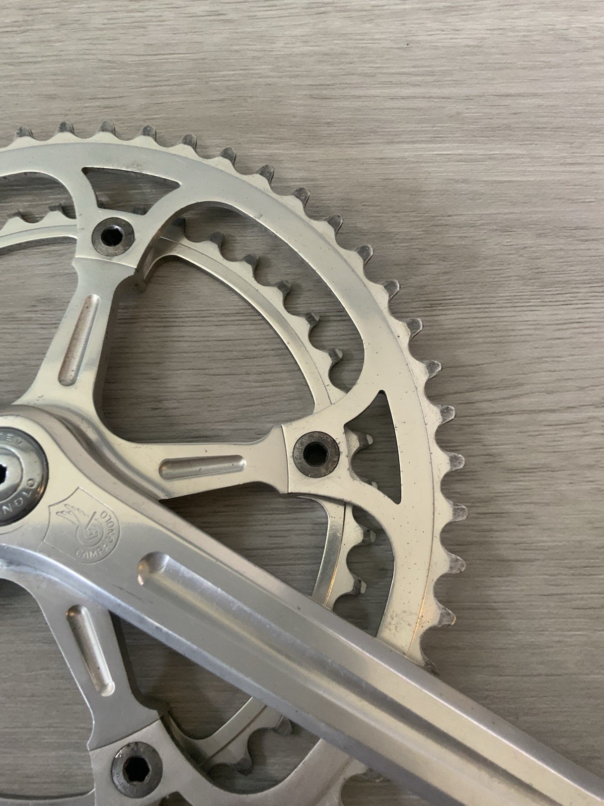 CAMPAGNOLO SUPER RECORD CRANKSET DOUBLE 53-42 TOOTH 170 MM ARMS RECORD CAPS