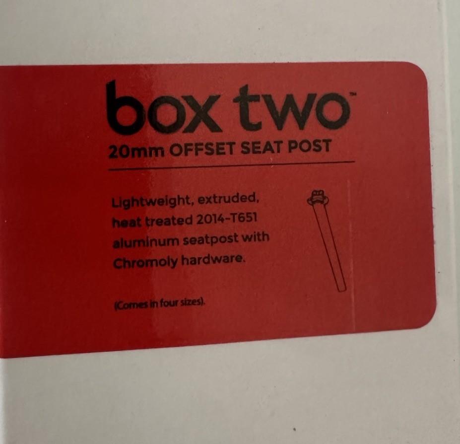BOX TWO ALLOY Seatpost MICRO-ADJUST 31.6mm 400mm Long 20mm Offset 2-bolt[caw]