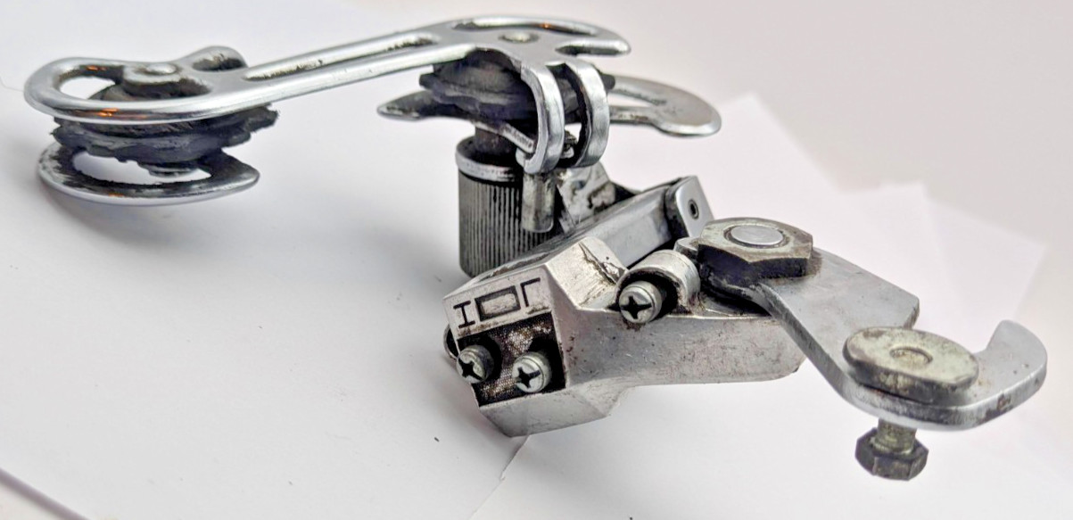 RALEIGH SUNTOUR 7 GT REAR DERAILLEUR SILVER LONG CAGE W/ REMOVABLE HOOK HANGER