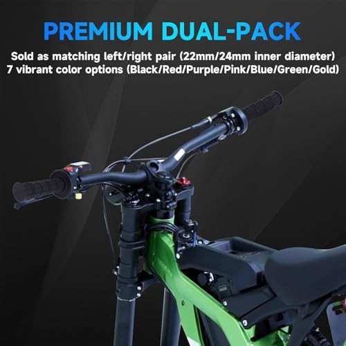 Dirt Bike Handlebar Grips 7/8″ Rubber Handle Grip Universal for Sur Ron black