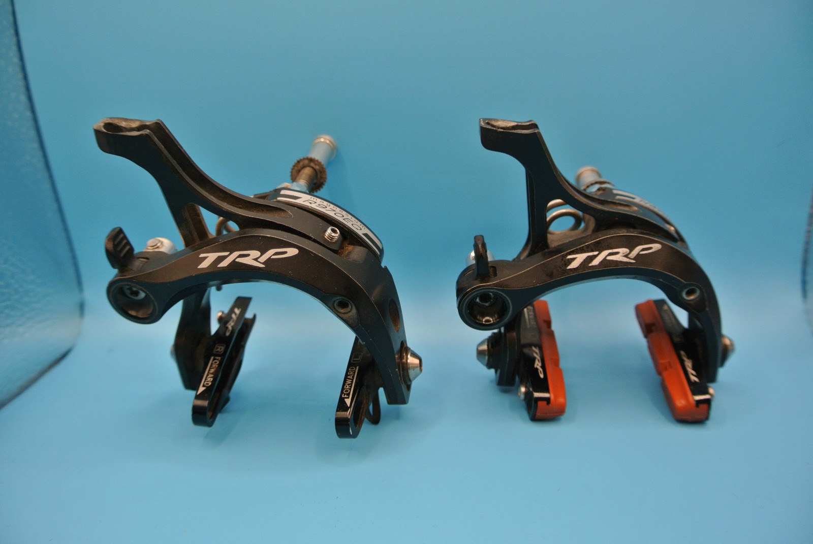 TRP R970SL BRAKES Front & Rear Calipers Rim Brakes 235g Blk Magnesium Excellent