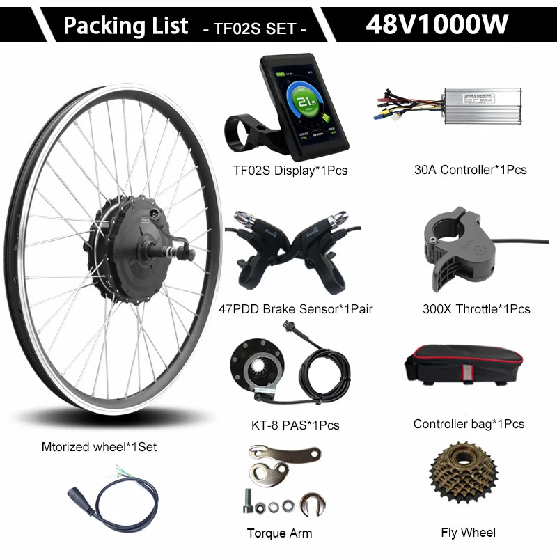 48V 1000W Mountain E-Bike Rear Rotate Wheel Hub Motor Rear Dropout 135mm