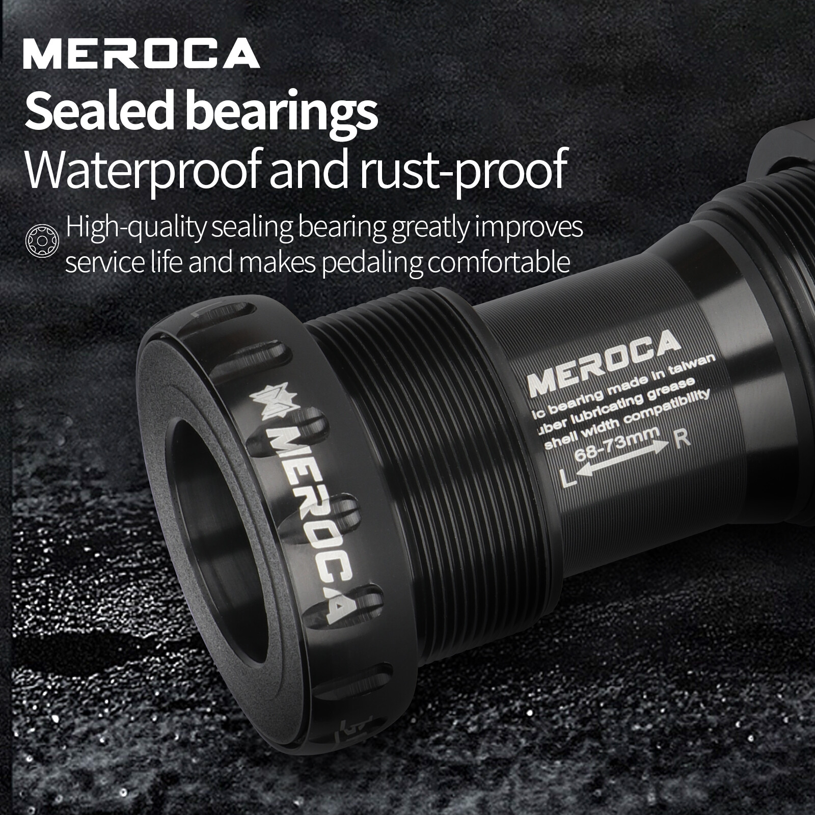 MEROCA BSA BB-68-73 Ceramic Bottom Bracket for Shimano/SRAM GXP/FSA/Raceface