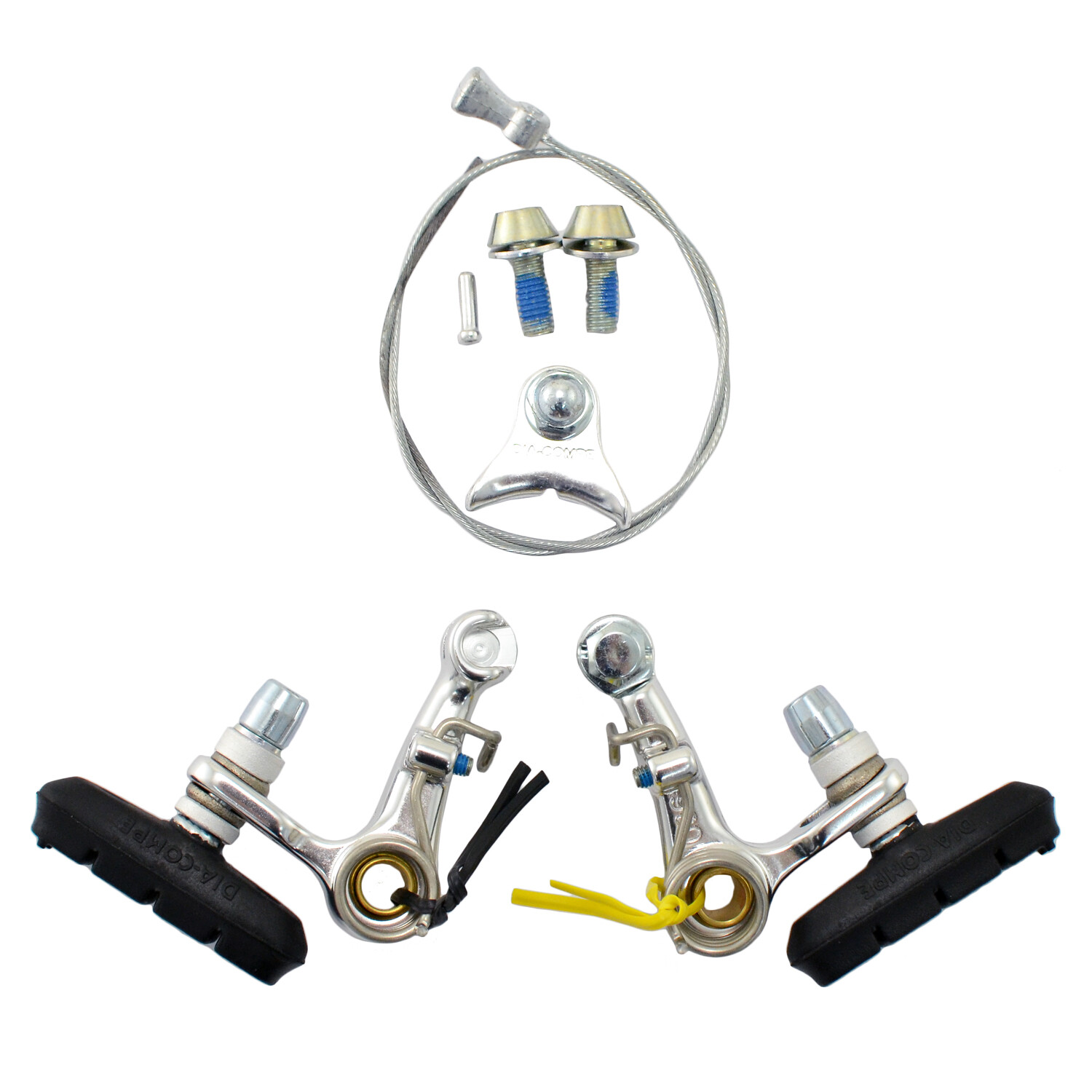 DIA-COMPE DC980 Cyclocross Cantilever Brake Set (Front & Rear) , Silver