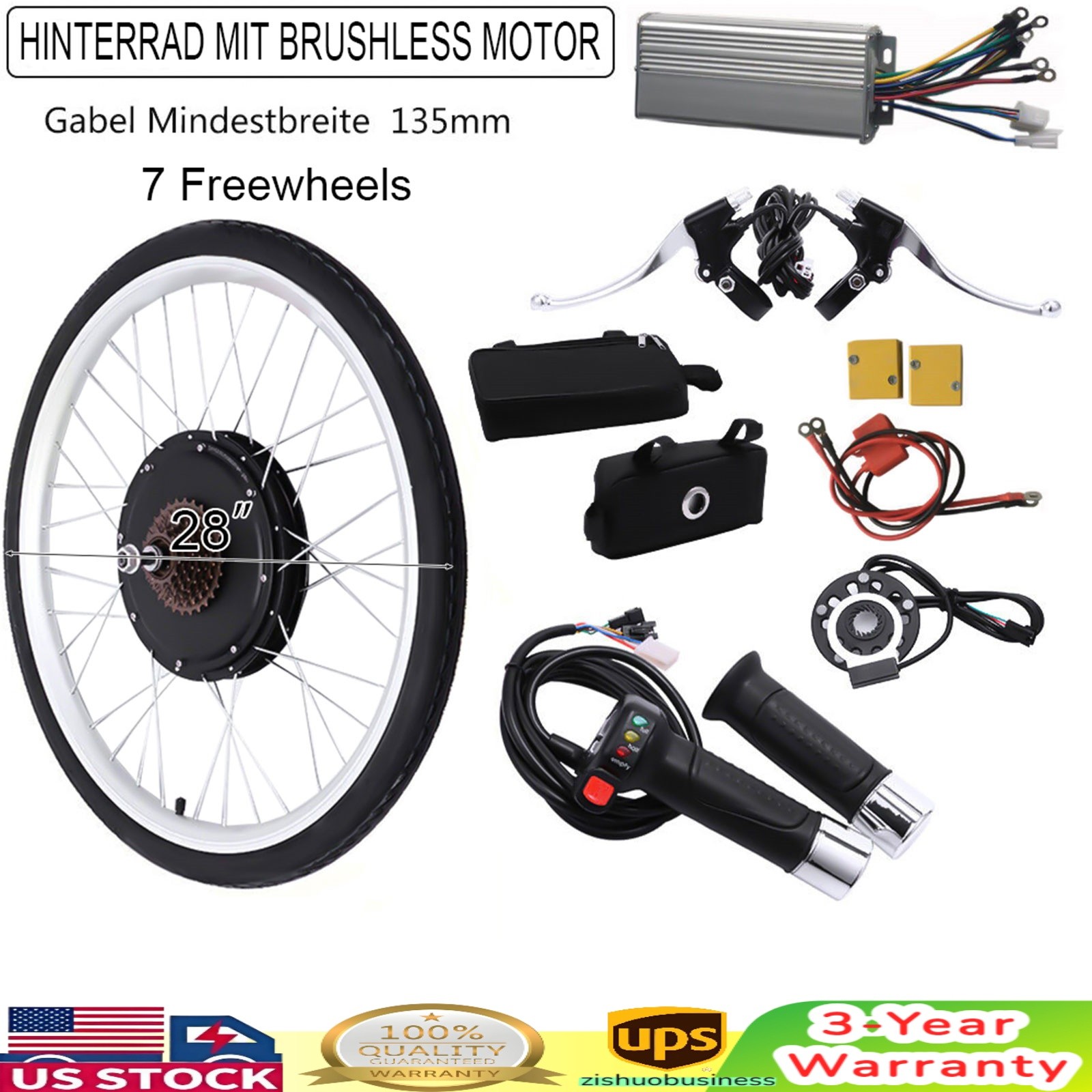 Electric Bike Conversion Kit 28inch 48V 1000W Rear Wheel E-Bike Conversion Kit