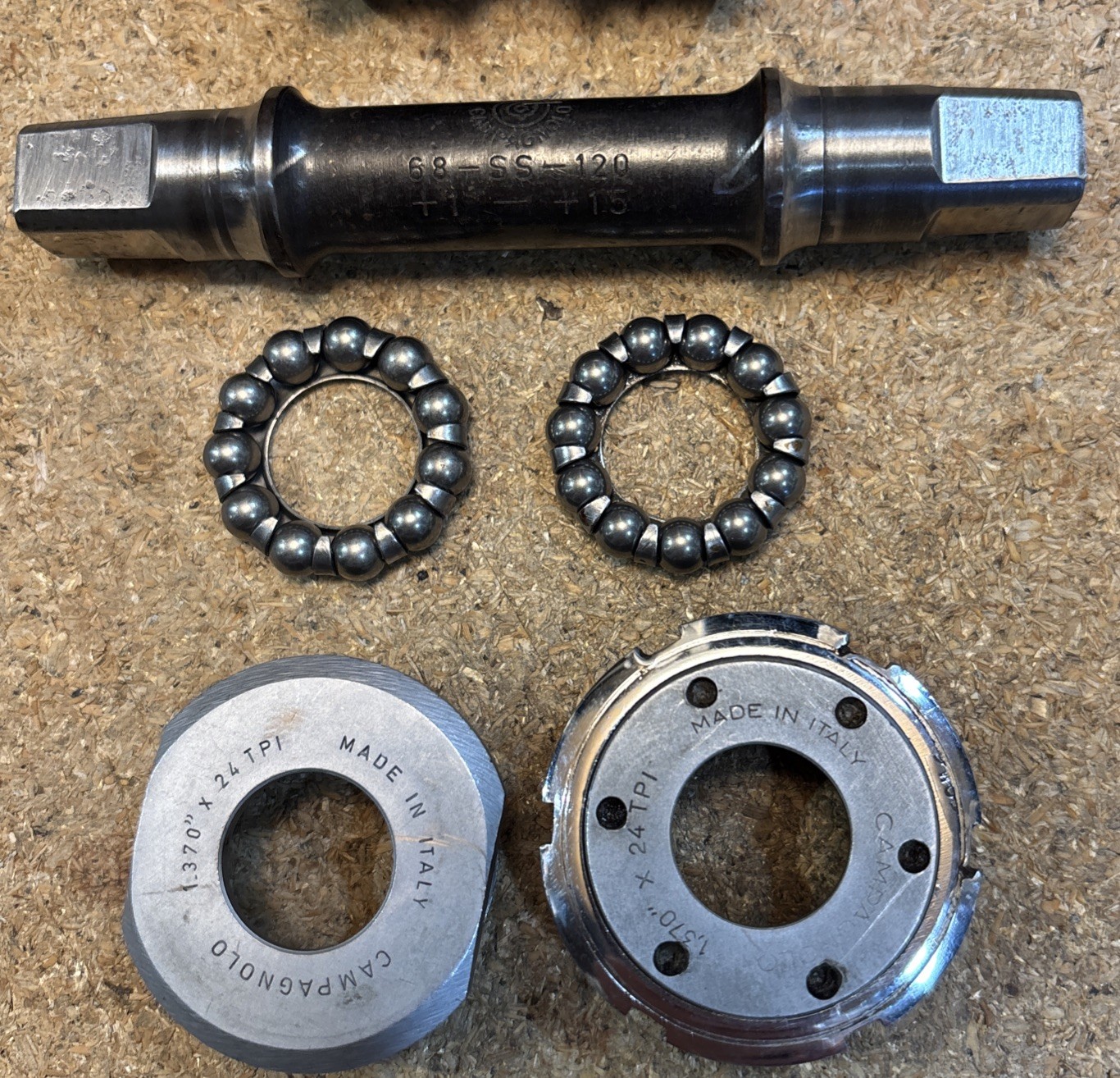 Vintage Campagnolo Record Bottom Bracket English Thread 114mm