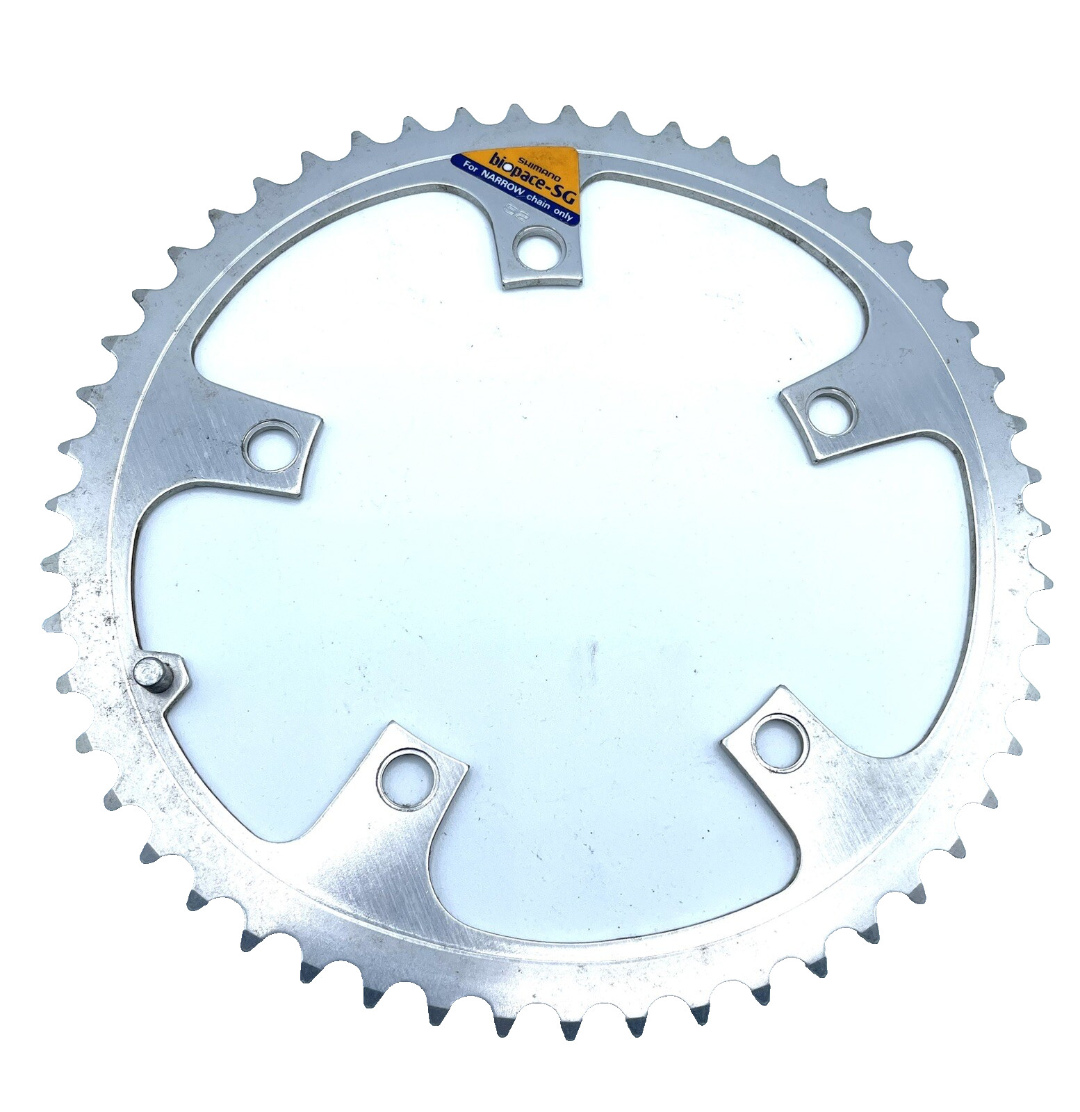 Shimano Biopace oval chainring 5-Bolt 52-tooth aluminum vintage NOS Japan