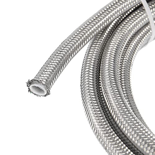 AN6 3/8″ 3 Meters Universal Braided PTFE Stainless Steel for E85 Car AN6 3m