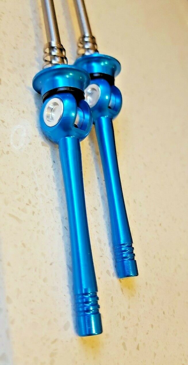 SKEWERS, Titanium & Alloy, «AEROZINE» 45 g, a pair, Quality, Strong & blue Anod.