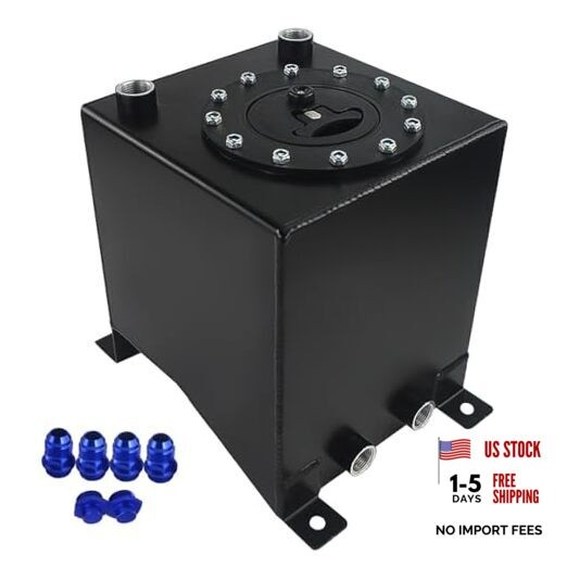 2.5 Gallon Fuel Cell 10L Universal Gas Tank with Level 2.5 gallon Black
