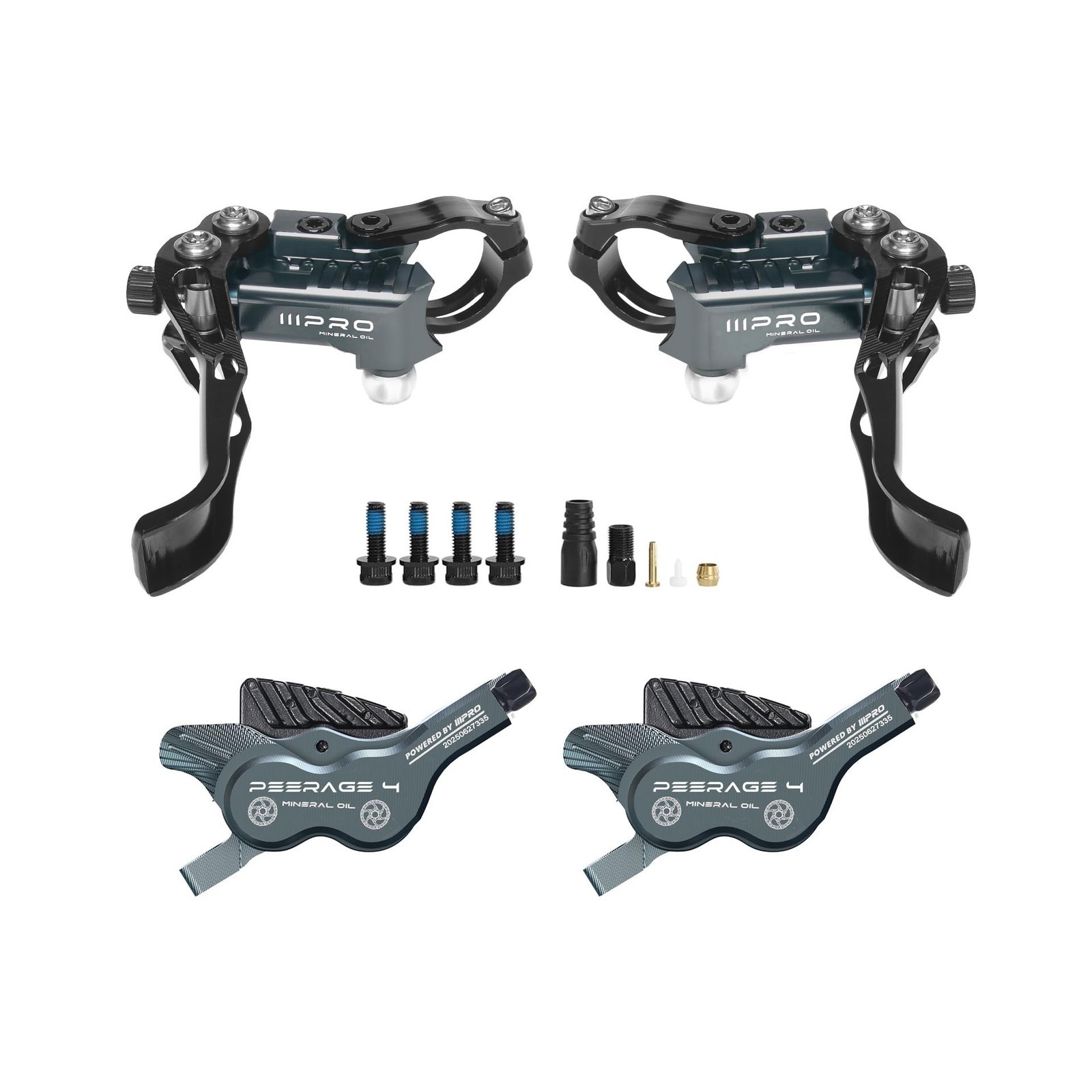 RACEDUEL IIIPRO PEERAGE4 4-Piston MTB Hydraulic Disc Brake Set, Left Front 85…
