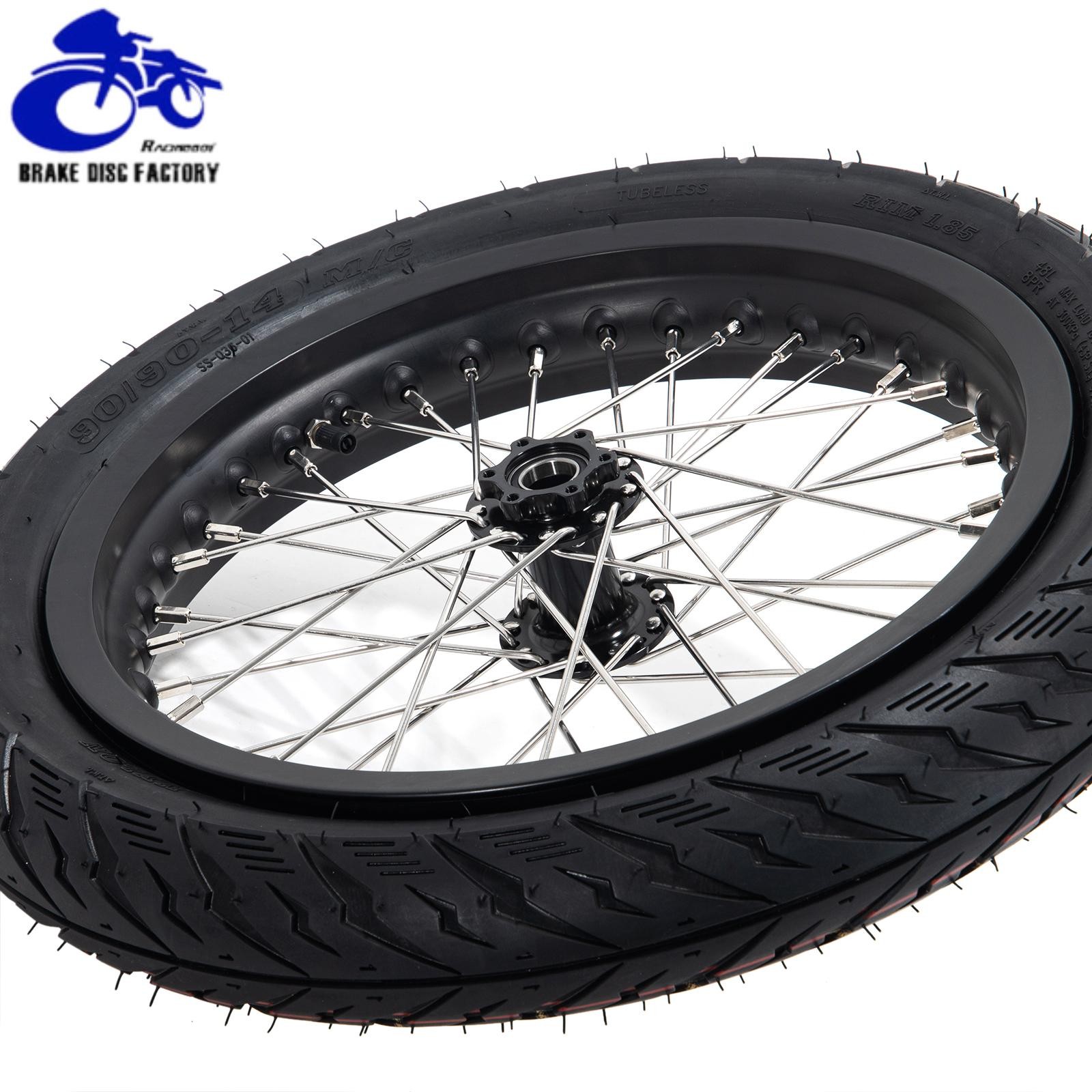 14″x2.15″ Spoke Wheels Rims CNC Hubs + Tire For Talaria Sting & XXX X3 Dirt Bike