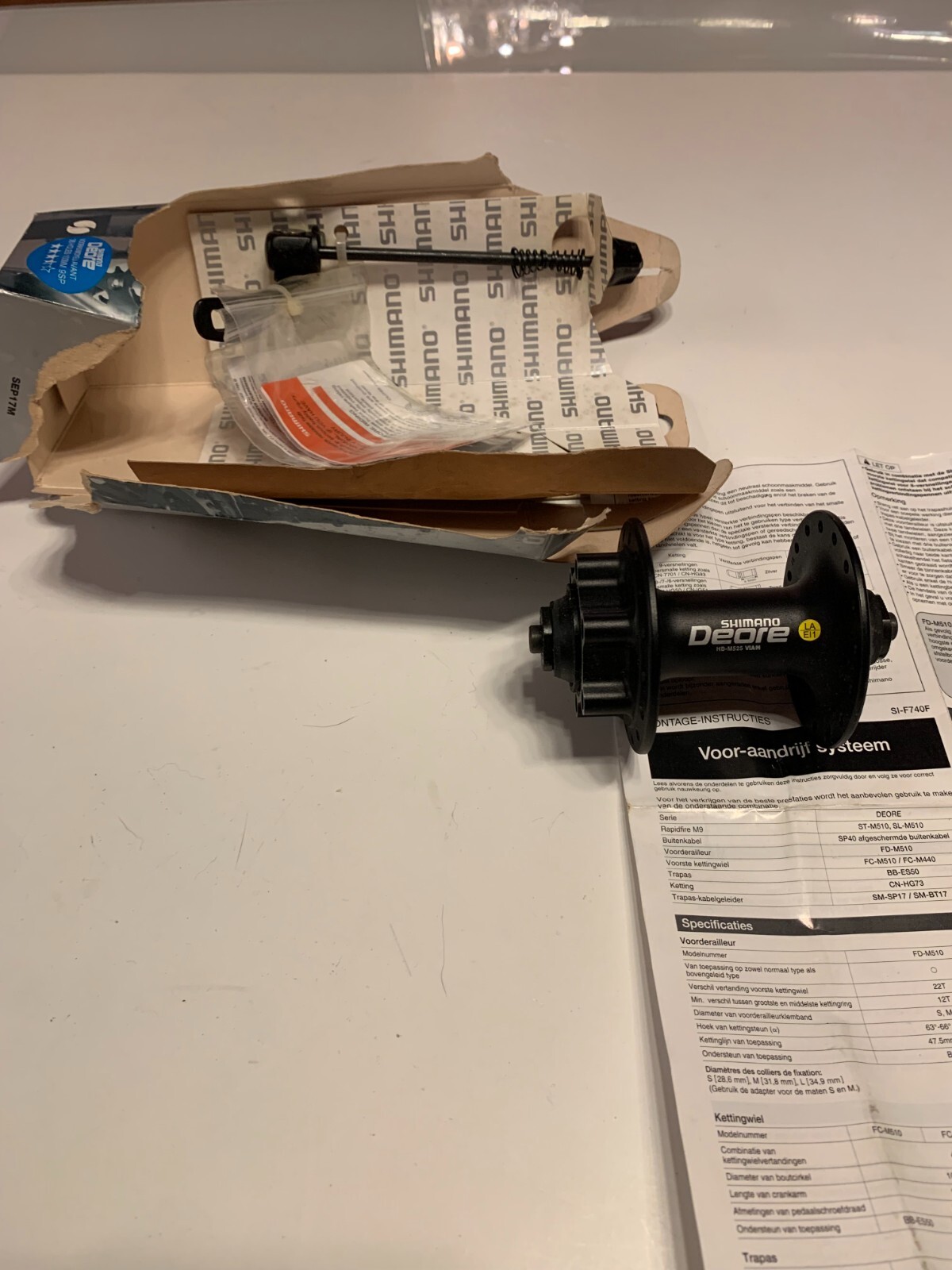 Shimano Deore Front Hub HB-M525 36 Holes 100MM 9Sp NOS